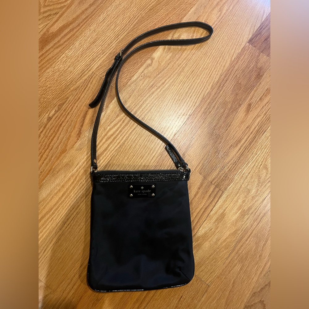 Kate Spade Nylon zip black bag